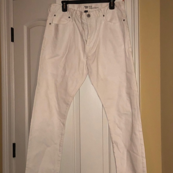 Gap Slim Fit White Jeans 35/32 - Picture 3 of 5